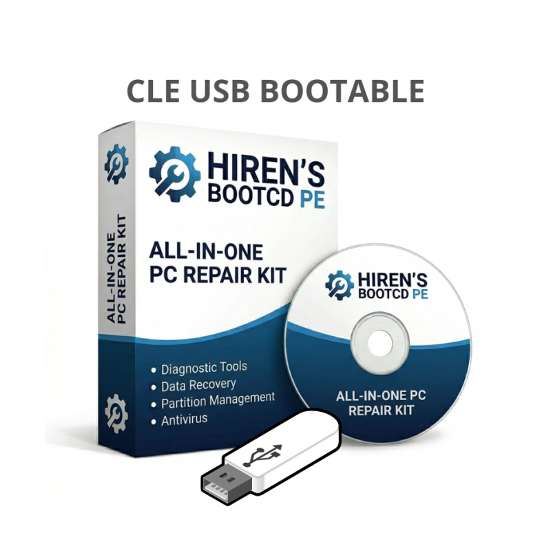 Clé USB Bootable - Hiren's BootCD PE
